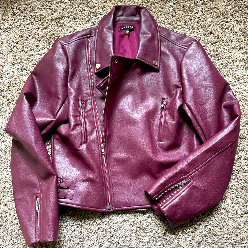 Faux Leather Moto Jacket